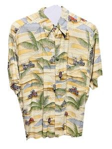 Harley Davidson Motorcycles Hawaiian Button Up Shirt All Over Print Large